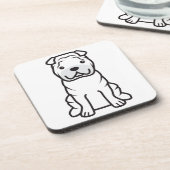 中国人のShar-Pei犬の漫画 コースター (左側)