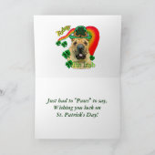 中国人のShar-pei St. Pattys カード (内部)