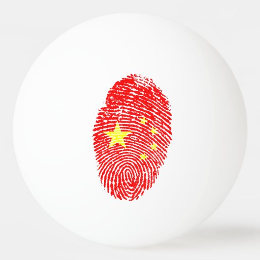 中国人のtouchの指紋の旗 卓球ボール (正面)