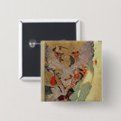 中国人を戦っているGenghis Khan (c.1162-1227) 缶バッジ (正面&裏面)