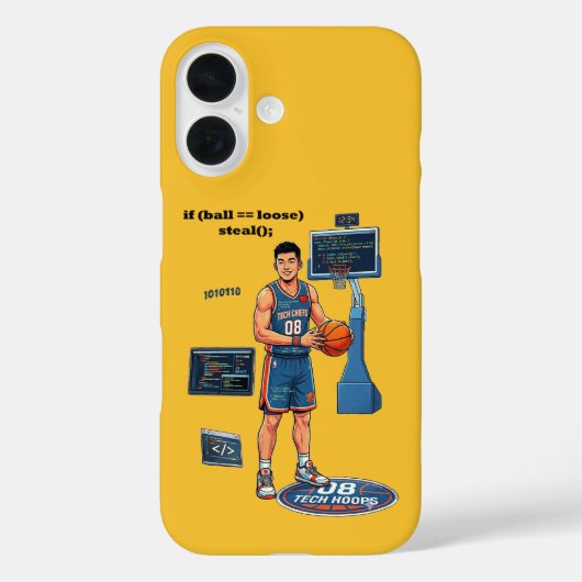 中国人ソフトウェアエンジニアのバスケットボールURM Case-Mate iPhoneケース (裏面)