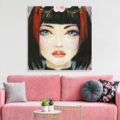 中国人形 キャンバスプリント (インサイチュ (リビング))