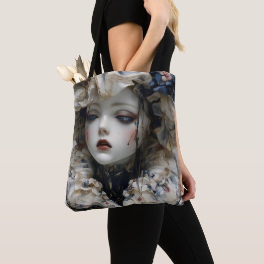 中国人形 トートバッグ (クローズアップ)