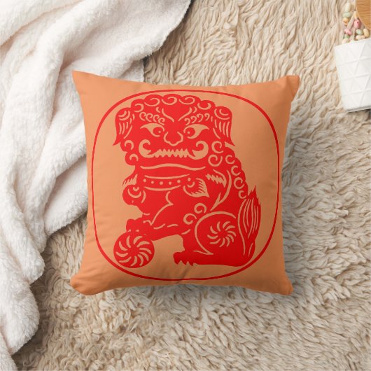 "中国人Fu Foo犬" クッション (ブランケット)