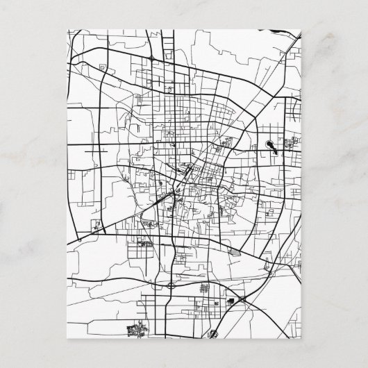 中国保定市地図 ポストカード (正面)