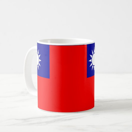 "中国共和国(台湾)国旗Mug - 誇りを持った Natio コーヒーマグカップ (正面左)