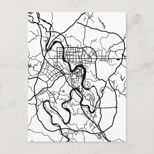 中国内江市地図 ポストカード (正面)
