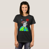 中国動物宇宙ロケット宇宙飛行士Pand Tシャツ (正面フル)