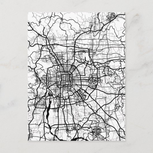 中国北京地図 ポストカード (正面)