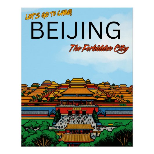 中国北京紫禁城 旅行 ポスター (正面)