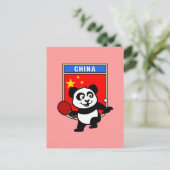中国卓球パンダ ポストカード (スタンド正面)
