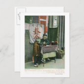 中国占い師の机での様子 ポストカード (正面/裏面)