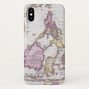 中国及びインドネシア 1710年の地図 iPhone X ケース