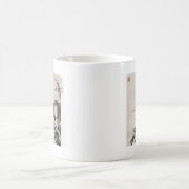 中国古来の黒白の水墨画 コーヒーマグカップ (中央)