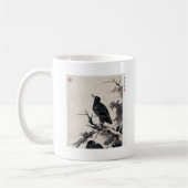 中国古来の黒白の水墨画 コーヒーマグカップ (左)
