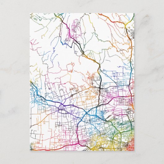 中国咸阳市地図 ポストカード (正面)