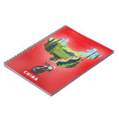 中国図解入りの、写真付きの地図旅行ポスター ノートブック (左側)