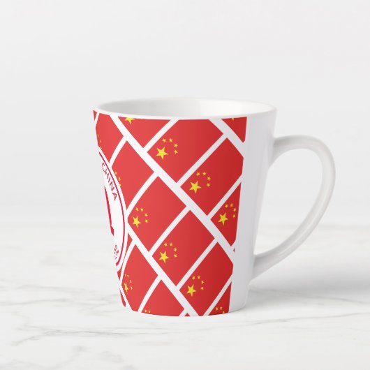 中国国旗のカスタマイズ可中国の能 カフェラテマグ (右)
