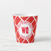 中国国旗のカスタマイズ可中国の能 カフェラテマグ (正面)