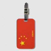 中国国旗の愛国心 ラゲッジタグ (正面縦)