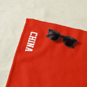 中国国旗の華やかな愛国心 ビーチタオル (インサイチュ)