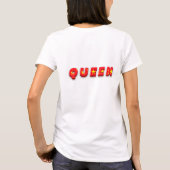 中国国旗デザインのクイーングラフィック Tシャツ (裏面)