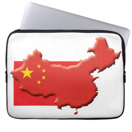 中国国旗地図愛国心的コンピューター ラップトップスリーブ