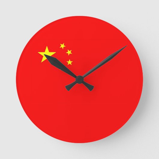 中国国旗時計 ラウンド壁時計 (正面)