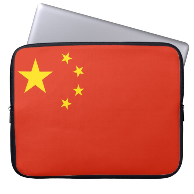中国国旗 (中国) ラップトップスリーブ (正面)