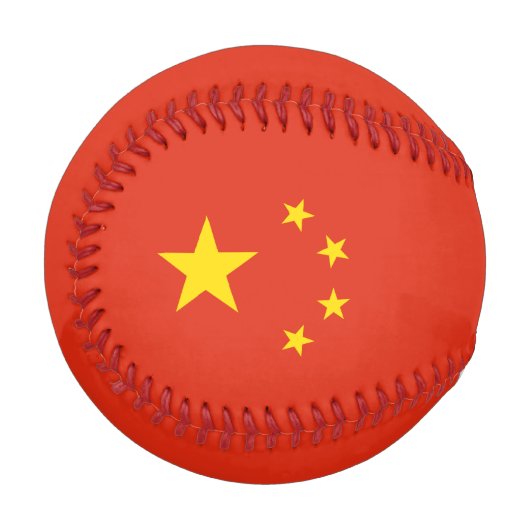 中国国旗 (中国) 野球ボール (正面左)