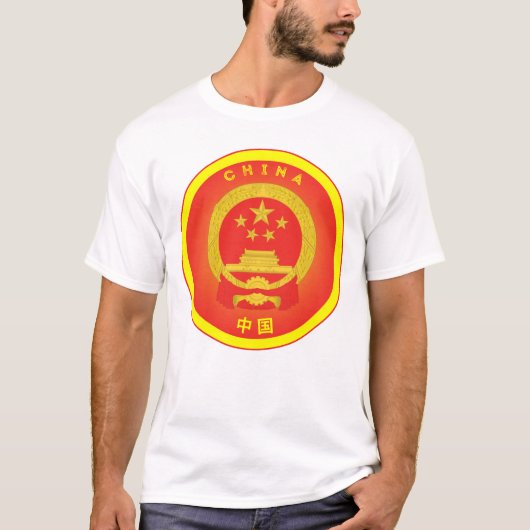 中国国章サークル形状 Tシャツ (正面)