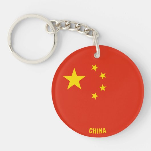 中国国魅力的旗 キーホルダー (正面)