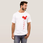 中国地図フラグ Tシャツ (正面フル)
