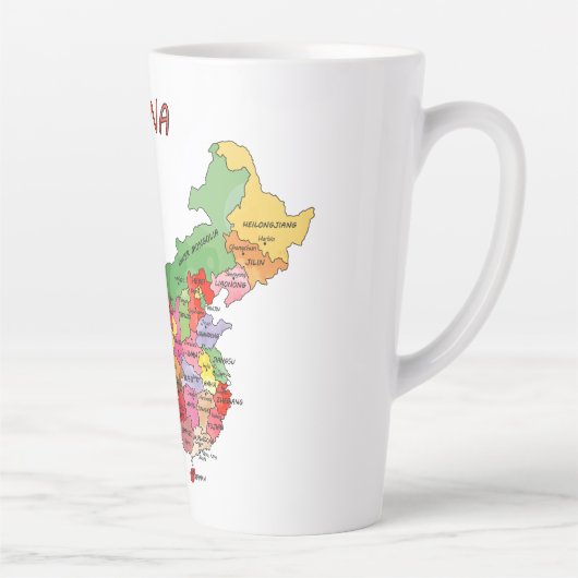 中国地図 カフェラテマグ (右)