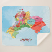 中国地図 シェルパブランケット (正面(横))