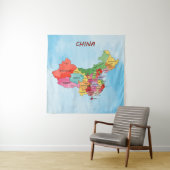 中国地図 タペストリー (インサイチュ)