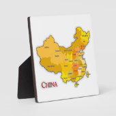 中国地図 フォトプラーク (正面)