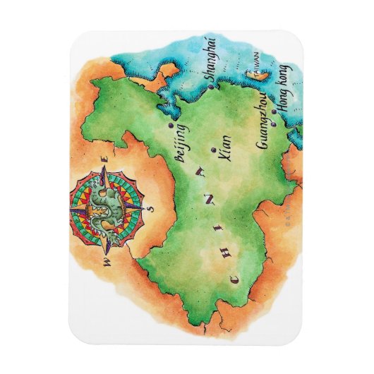 中国地図 マグネット (縦)