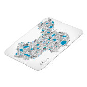 中国地図 | Crystal Diamondスタイルアートワーク マグネット (左側)