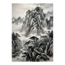 中国墨山水風景ポスター | 東アジア