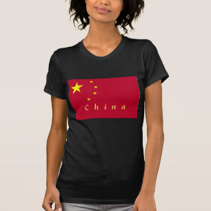 中国女子シャツ国旗 Tシャツ