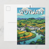 中国婺源の絵葉書 ポストカード (正面/裏面)