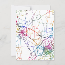 中国巴彦淖尔市地図 ポストカード