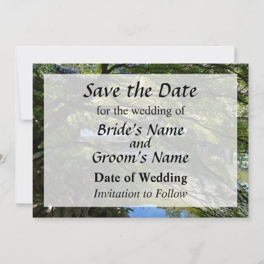 中国庭園の鯉の池　Save the Date セーブザデート (正面)