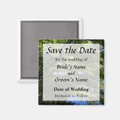 中国庭園の鯉の池 Save the Date マグネット (正面/裏面)
