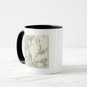 中国彫り地図 マグカップ (正面左)