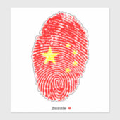 中国指紋フラグ シール (シート)