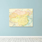 中国政治地図 キャンバスプリント (インサイチュ (ウッドフロア))