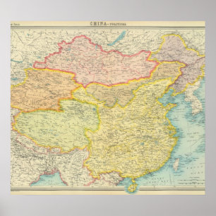 中国政治地図 ポスター