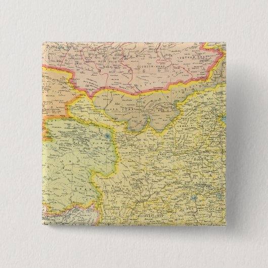 中国政治地図 缶バッジ (正面)